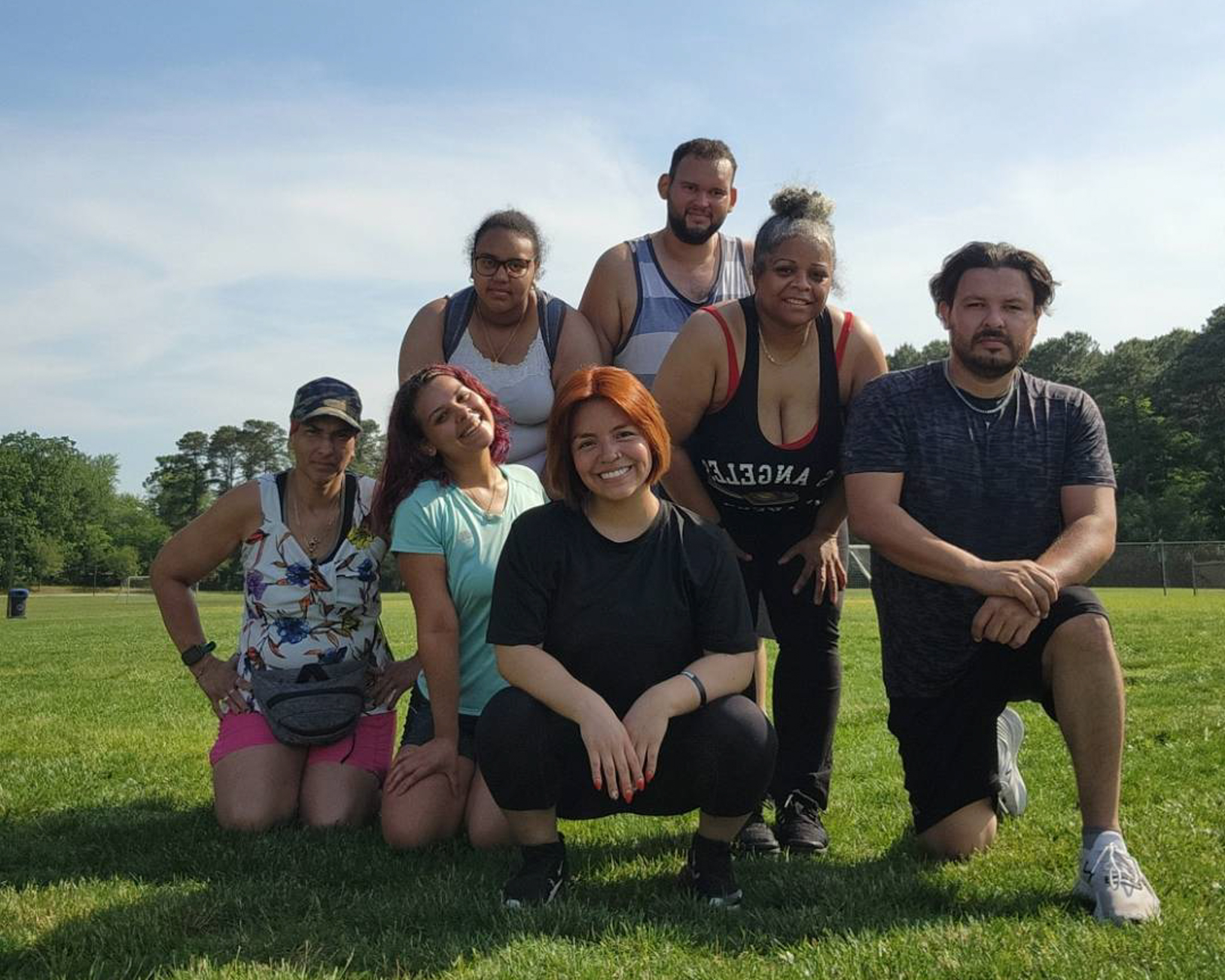 Group fitness class at PowerHaus Fitness with personal trainer Andrea in Voorhees, NJ